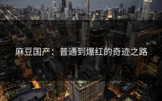 麻豆国产：普通到爆红的奇迹之路
