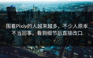 围着Pixiv的人越来越多，不少人原本不当回事，看到细节后直接改口