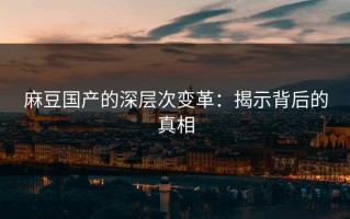 麻豆国产的深层次变革：揭示背后的真相