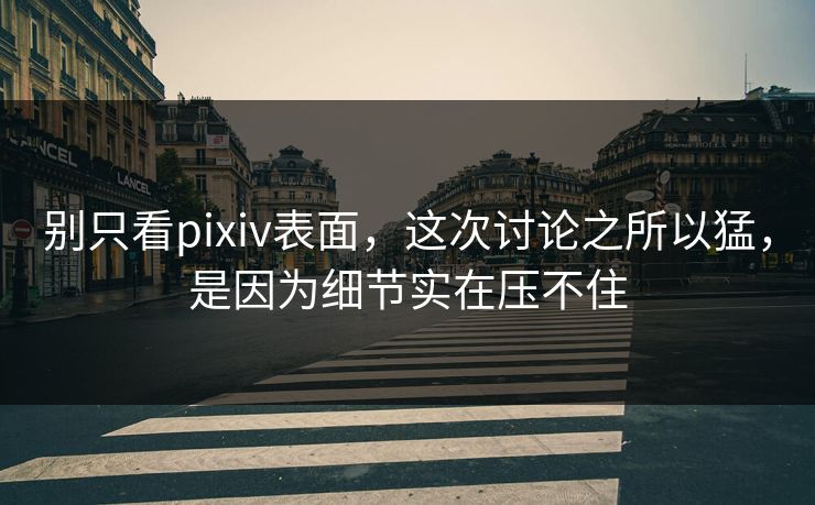 别只看pixiv表面，这次讨论之所以猛，是因为细节实在压不住-第1张图片-p站短视频 - p站助手精选网
