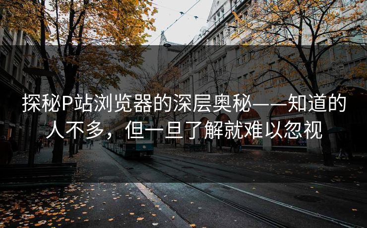 探秘P站浏览器的深层奥秘——知道的人不多，但一旦了解就难以忽视-第1张图片-p站短视频 - p站助手精选网