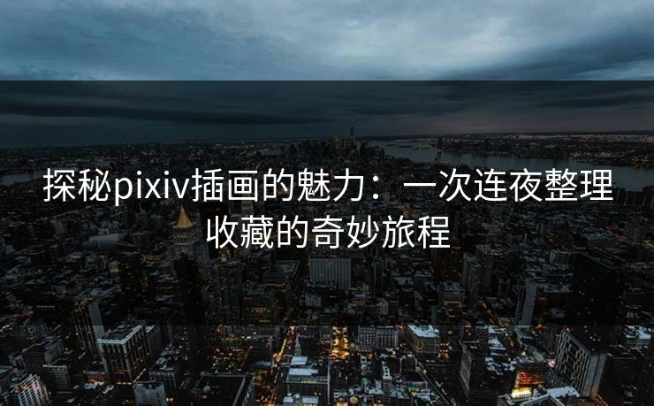 探秘pixiv插画的魅力：一次连夜整理收藏的奇妙旅程-第1张图片-p站短视频 - p站助手精选网