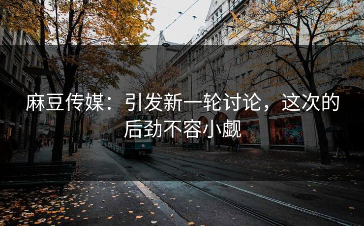 麻豆传媒：引发新一轮讨论，这次的后劲不容小觑-第1张图片-p站短视频 - p站助手精选网