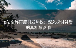 p站全称再度引发热议：深入探讨背后的真相与影响